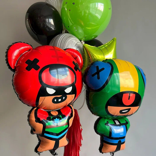 Композиция «Бравл Старс» из воздушных шаров 20